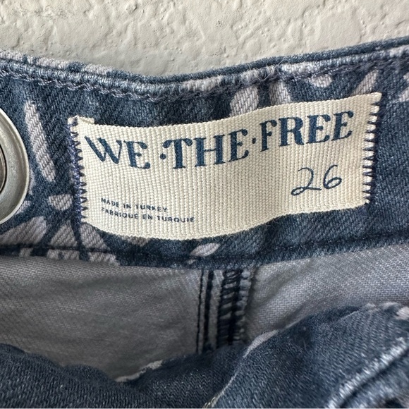 We The Free Moxie Printed Low-Slung Barrel Jeans in Wallpaper Geo SZ 26 - Picture 6 of 8